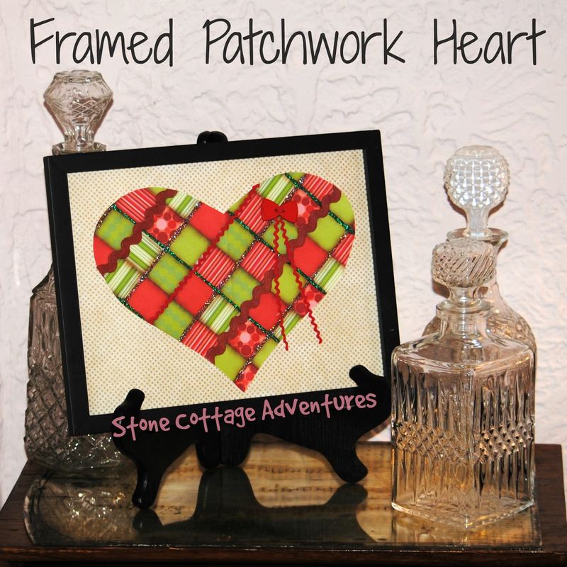 Framed Patchwork Heart β photo 1